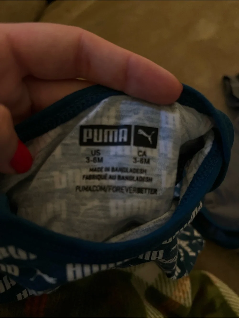 Puma Onesies 3-6 month